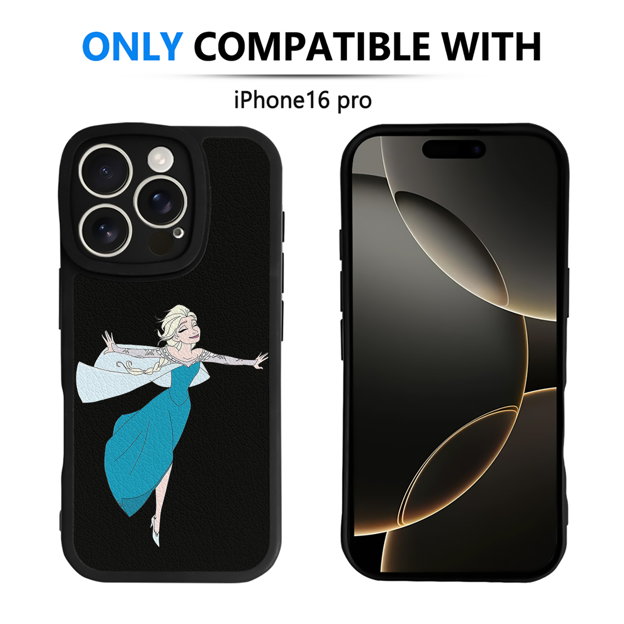（画像用） アナと雪の女王 アンナ エルサ Frozen Anna Elsa 【iPhone 16シリーズ対応】シリコンスマホケース（レザー調） 材質：シリコン